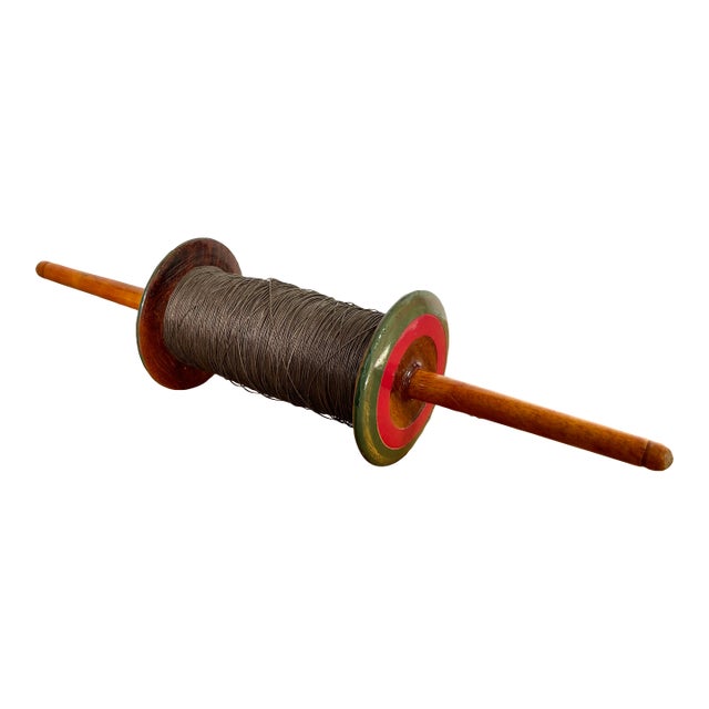 Vintage Turned Wood Kite Spool For Sale
