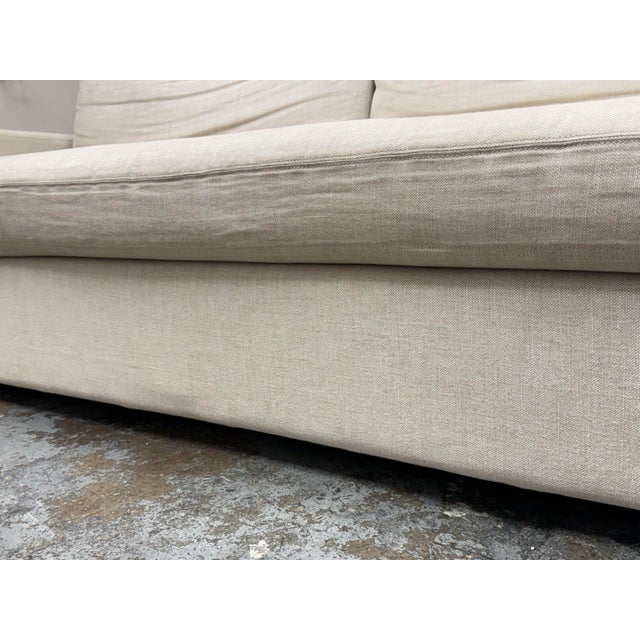 Restoration Hardware Belgian Track Arm Sofa For Sale - Image 9 of 12