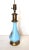 Victorian Antique 19th-Century French Blue Opaline Glass Table Lamp For Sale - Image 3 of 9