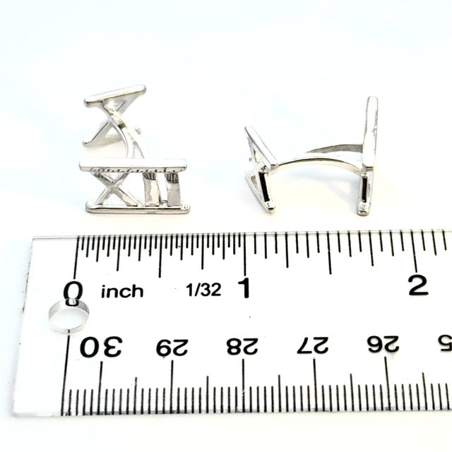Silver Tiffany & Co Cufflinks Sterling Silver 6.20 Grams Estate For Sale - Image 8 of 8