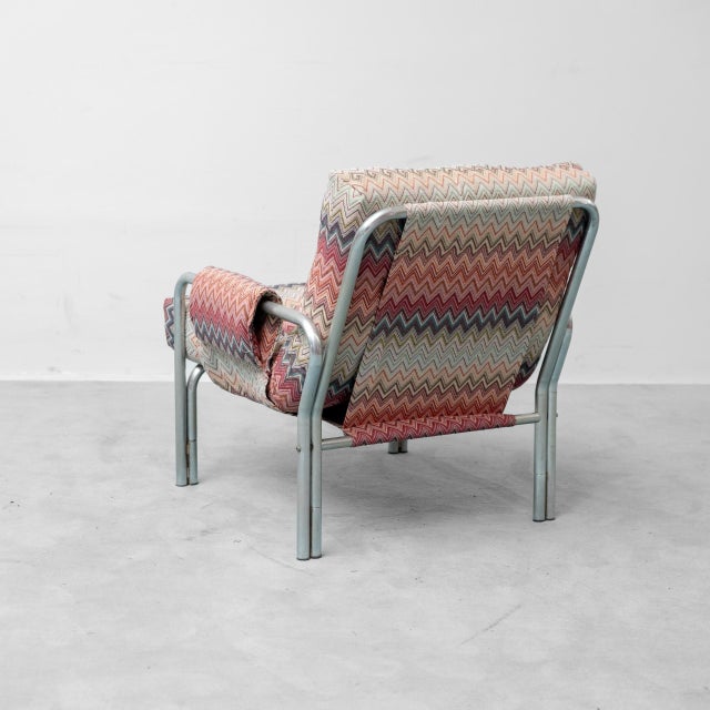 Vintage Lounge Chairs in Missoni Patterned Fabric, 1970s, Set of 2 For Sale - Image 4 of 10