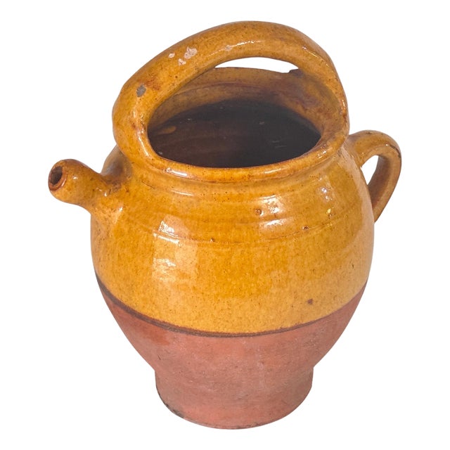 Vintage French Glazed Pottery Jar, 1970s For Sale