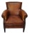 Vintage Dutch Club Chair in Cognac Colored Leather For Sale