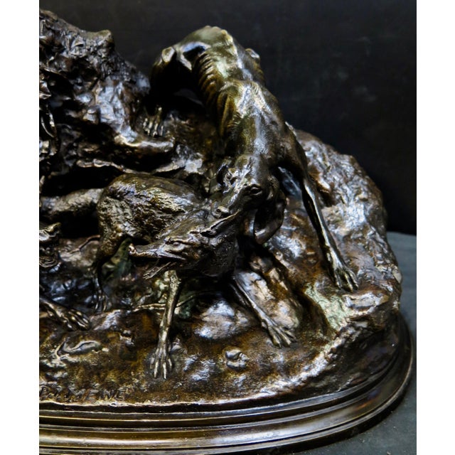 Mid 19th Century Fox Hunting, bronze by P J Mene For Sale In New York - Image 6 of 12