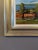 Green Mid-Century Modern Swedish "Red Houses in Nature" Vintage Expressive Landscape Oil Painting, Framed For Sale - Image 8 of 12