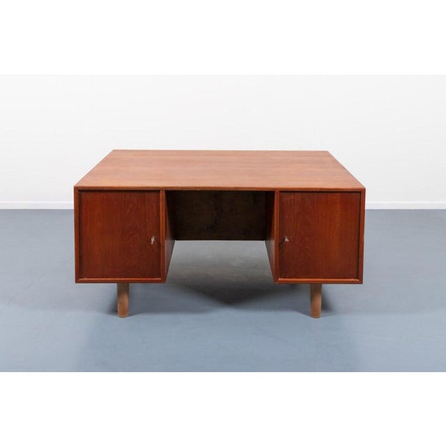 Modern Danish Architectural Teak Desk, 1950s For Sale - Image 17 of 18