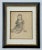 1930s Young Girl Vintage Sketch Framed For Sale - Image 4 of 4