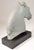 Ceramic Verde Horse Head Sculpture on Black Base Attribute to Paul Wayland Bartlett For Sale - Image 7 of 9