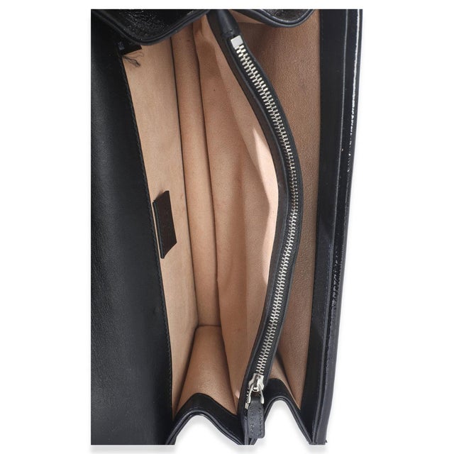 Black GG Embossed Velvet Small Dionysus Chain Bag For Sale - Image 9 of 9