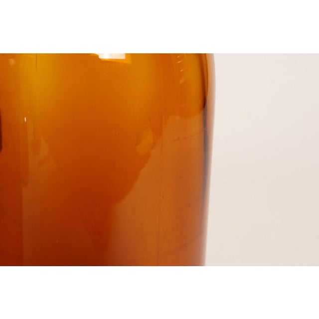 Set of Two Vintage Amber Glass Apothecary Bottles by Owens-Illinois Glass Co. For Sale - Image 11 of 18
