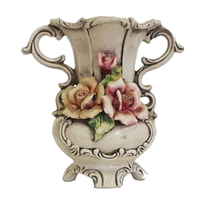 Floral Pitcher from Capodimonte, 1940s