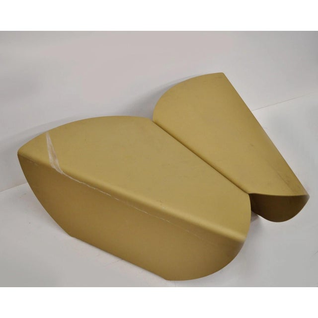 Vintage Biomorphic Torch Cut Steel Metal "Fortune Cookie" 2 Part Coffee Table For Sale - Image 10 of 18