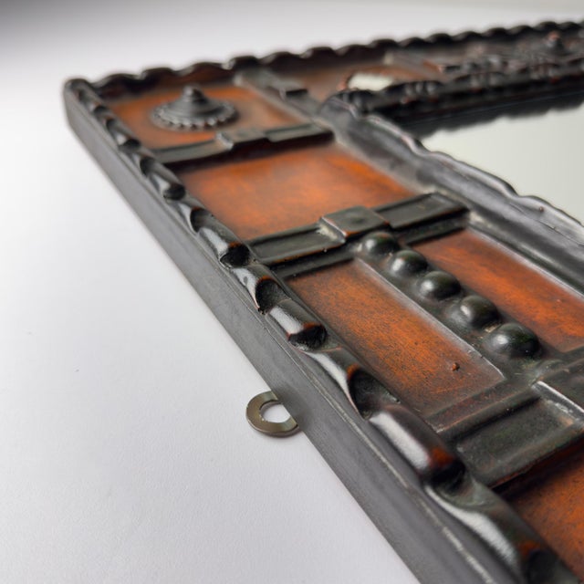 Black Vintage Wall Mirror from Palladio, Italy, 1960s For Sale - Image 8 of 18