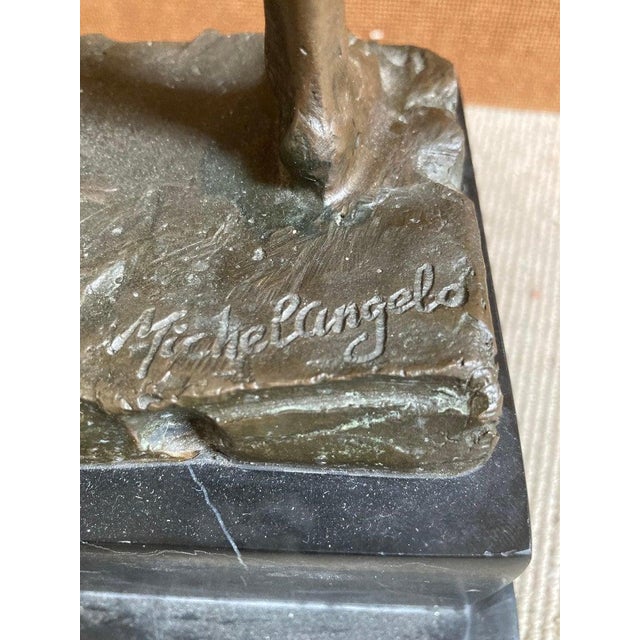 Early 20th Century Winged David Bronze Sculpture For Sale - Image 4 of 4