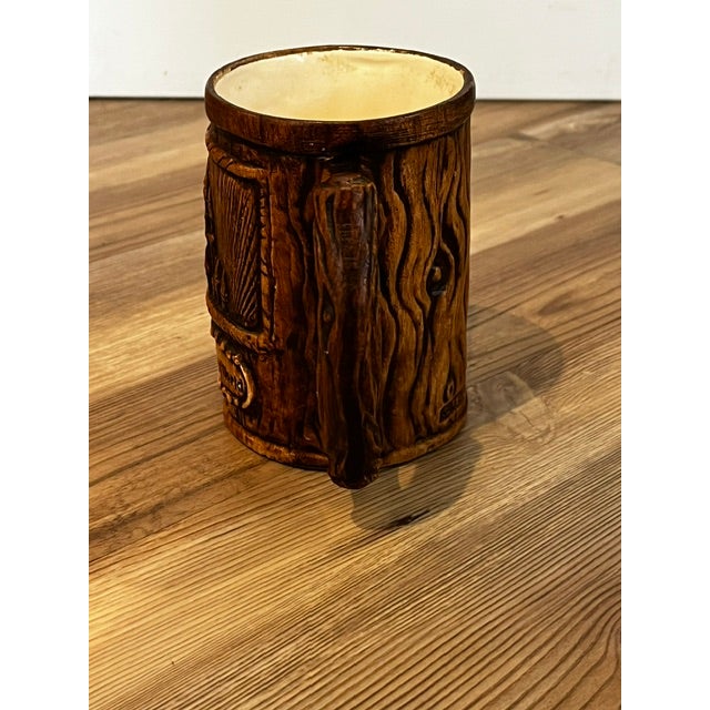 Vintage Mid-Century Modern Walt Disney World Faux Wood Ceramic Souvenir Mug For Sale - Image 9 of 10