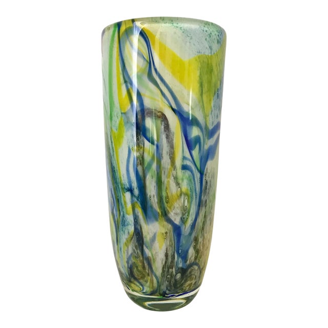 Multicolored Glass Vase For Sale