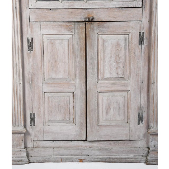 Monumental Architectural 18th Century Painted Corner Cabinet Secretary For Sale - Image 9 of 9