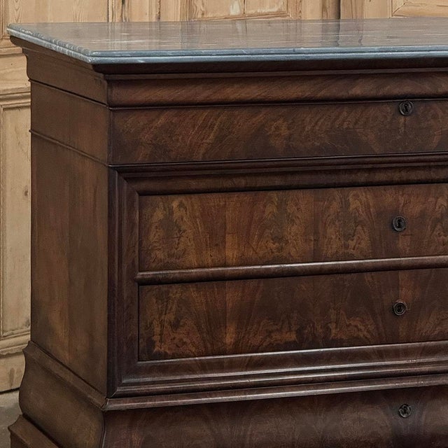 Wood 19th Century French Louis Philippe Marble Top Commode ~ Secretary For Sale - Image 7 of 18