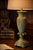 Neoclassical Verdigris Patinated Urn Form Table Lamp With 16” Linen Drum Shade For Sale - Image 3 of 8