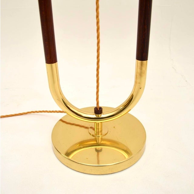 Vintage Swedish Brass and Birch Floor Lamps from Bergboms, 1970s, Set of 2 For Sale - Image 9 of 11