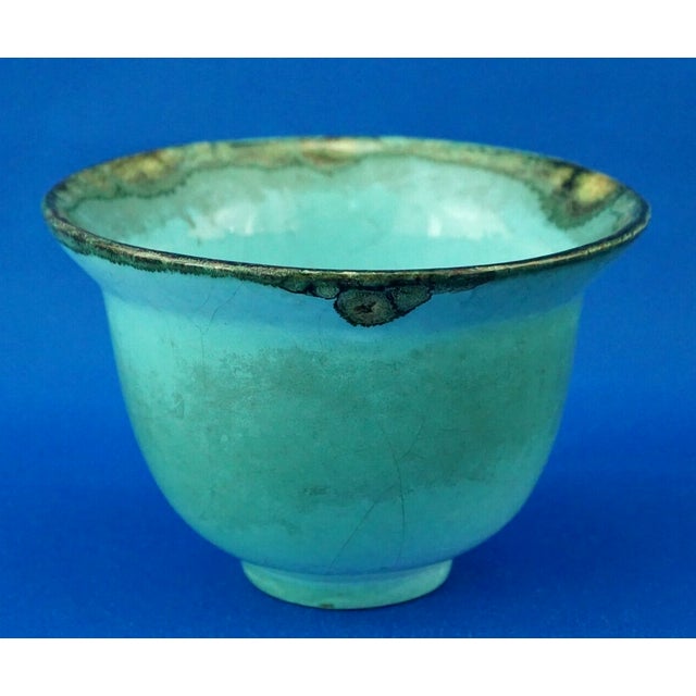 1920s Turquoise Ceramic Bowl Vase by Pietro Melandri for Exfornace Calzi, Italy, 1920s For Sale - Image 5 of 18