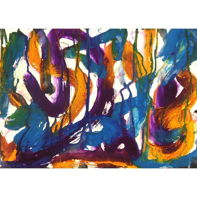 1960s Stephen Priestner, Vibrant Colored Abstract Twists and Turns For Sale - Image 5 of 5