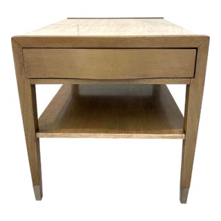 MCM American of Martinsville Travertine Topped Nightstand For Sale