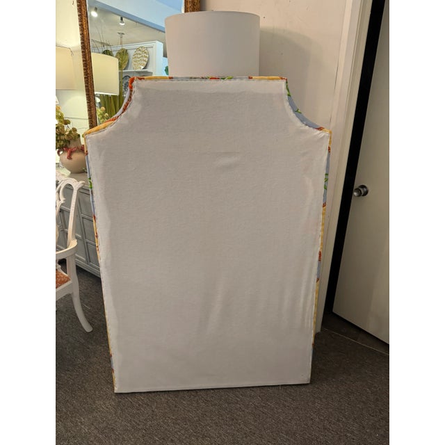 Carlton Varney Floral Twin Bed Headboard For Sale - Image 4 of 4