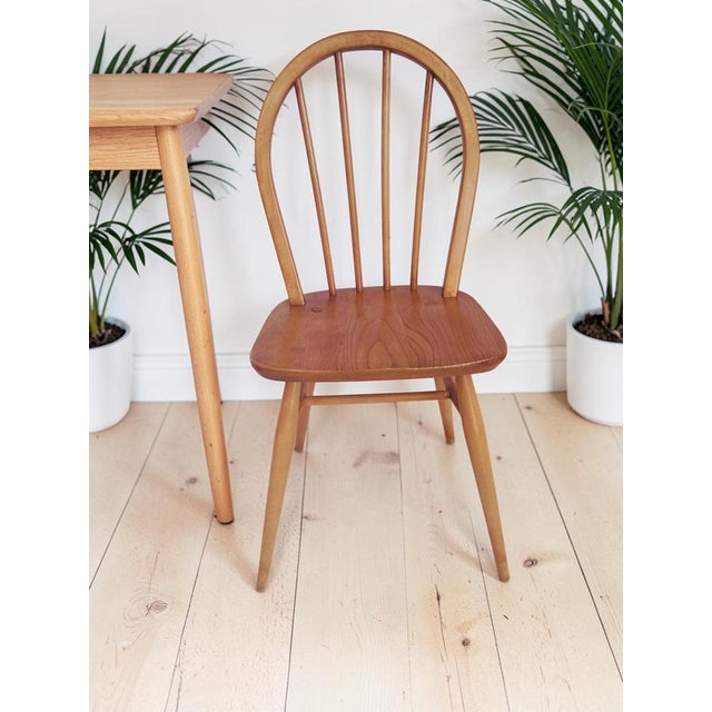 Mid-Century Modern Windsor Dining Chairs in Elm by Lucian Ercolani for Ercol, 1960, Set of 2 For Sale - Image 9 of 14