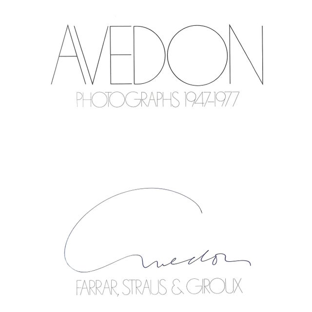AVEDON, Richard Signed on title page [176] pp. Over 120 monochrome plates Farrar, Straus & Giroux 1978 14 1/4" x 11" An...