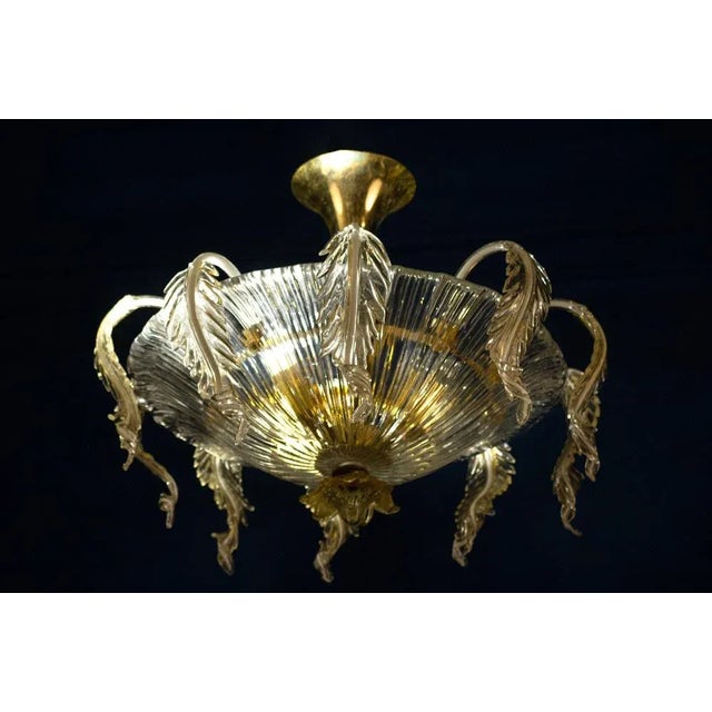 Venetian Murano Glass Chandelier or Ceiling Light, 1970 For Sale - Image 11 of 12