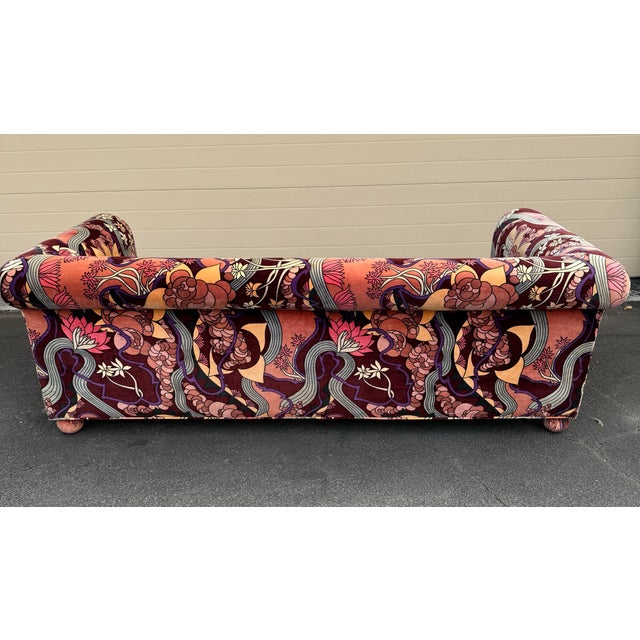 Mid-Century Modern 1960s Jack Lenor Larsen “Jezebel” Fabric Sofa For Sale - Image 3 of 11