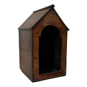 Antique Early 19th Century English Georgian Mahogany Miniature Model of a Dog House or Sentry Guard Box
