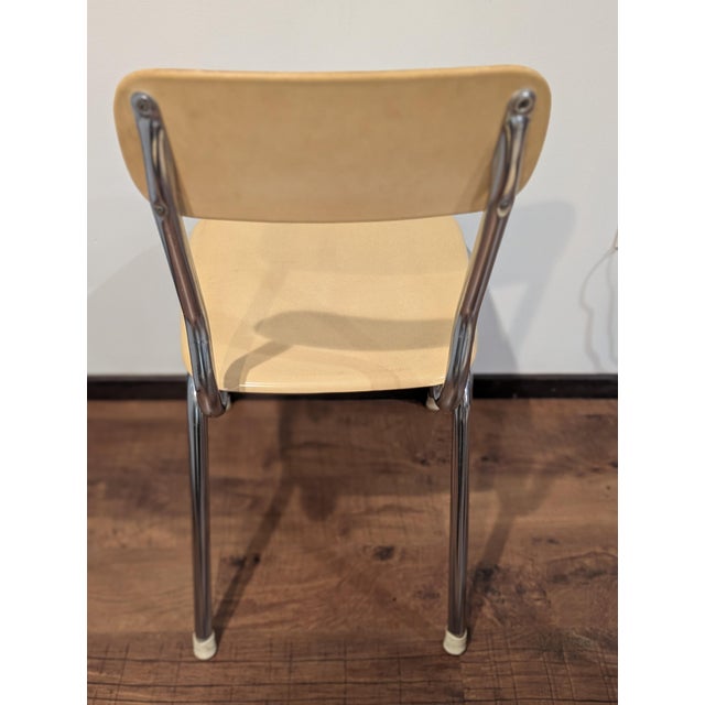 Vintage Heywood-Wakefield Heywoodite Chairs Set of 4 MCM Chrome School Dining For Sale - Image 9 of 12