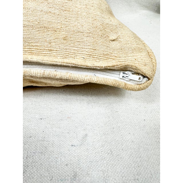 Vintage Handmade Boho Chic Needlepoint Pillow For Sale - Image 9 of 9