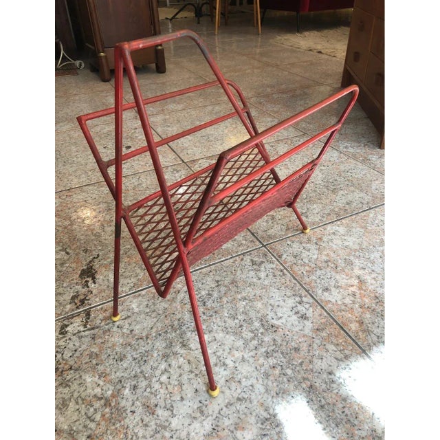 Metal Magazine Rack, 1950s For Sale - Image 7 of 8