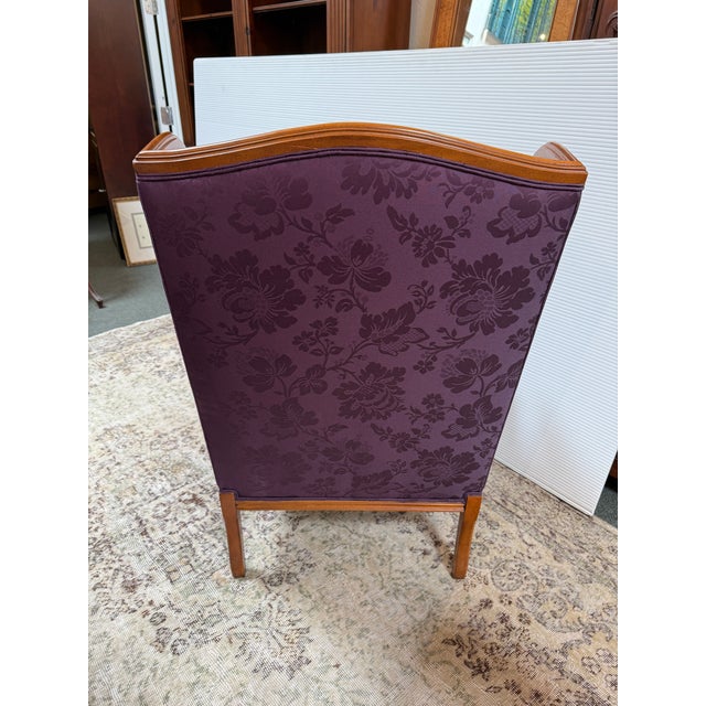 French Provincial Wing Back Chair For Sale In San Francisco - Image 6 of 12