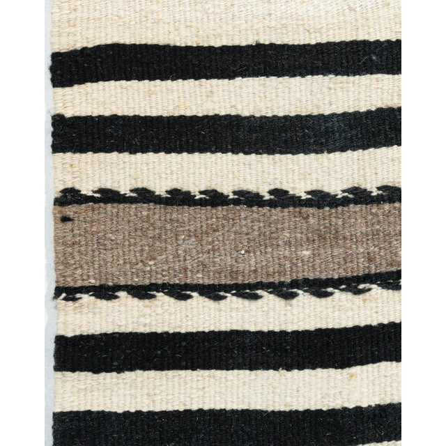White Vintage Turkish Kilim Runner Rug 4ft 4in X 13ft 11in For Sale - Image 8 of 8