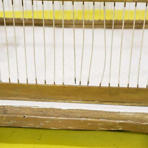 Metal Metal Birdcage with Decorative Elements and Shaped Handle For Sale - Image 7 of 9