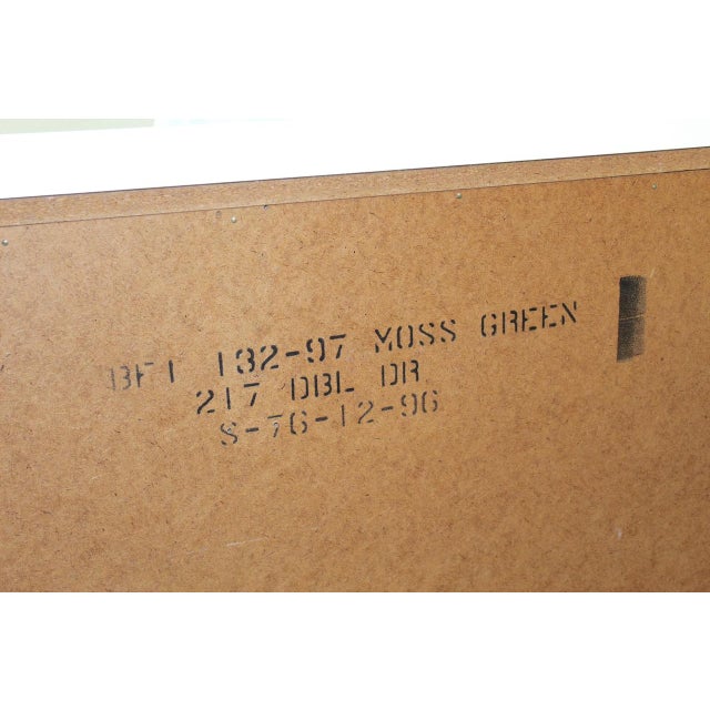 Rare Vintage Bassett Mid-Century Modern Student Desk & Dresser Set in Moss Green - Original Finish For Sale - Image 18 of 18