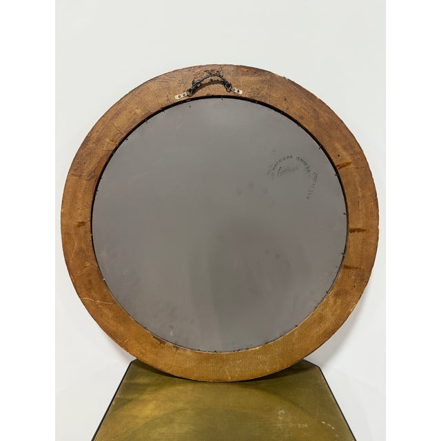 Italian Art Deco Style "Fish Scale" Giltwood Mirror C. 1937 For Sale - Image 4 of 8