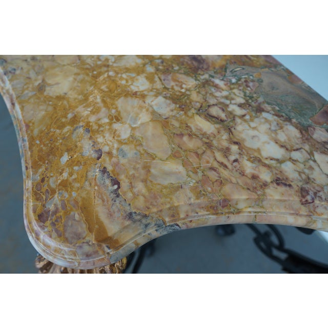 Vintage Iron & Marble Console Table For Sale - Image 14 of 17