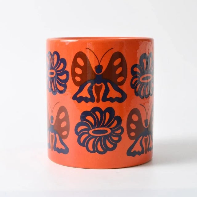 Mid-Century Modern Vintage Orange Ceramic Mug from Waechtersbach, 1970s For Sale - Image 3 of 8