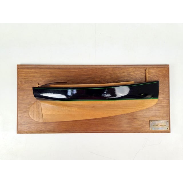 Vintage Handcrafted Half-Model Cat Boat by Daniel Guyomarch, 1990s For Sale - Image 17 of 17