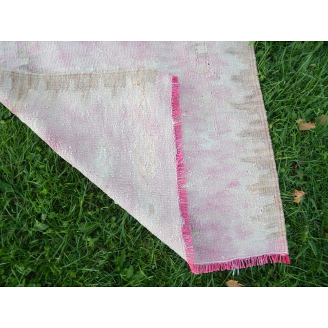 Distressed Vintage Turkish Kilim Runner 2′6″ × 10′4″ For Sale - Image 12 of 13