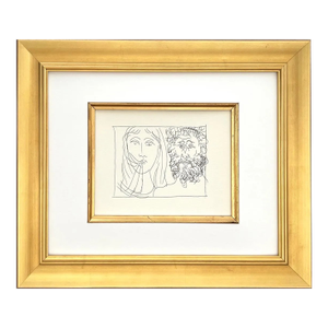 Picasso 20 Head of a Bearbed Man and a Veiled Woman Framed
