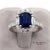 Metal Exquisite 18k (750) White Gold Royal Blue Sapphire and Natural Diamond Ring, Size 5 For Sale - Image 7 of 11