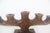 Vintage Carved Wood Candelabra Handmade Wooden Candle Holder Scandinavian Folk Art For Sale - Image 6 of 10