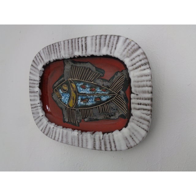 1960s Glazed Lava Ceramic Bowl or Wall Art from Scheurich, Germany, 1960s For Sale - Image 5 of 16