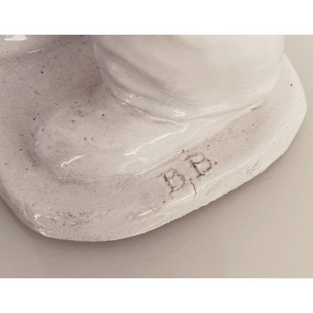 Art Deco White Craquelé Sculpture For Sale - Image 6 of 8